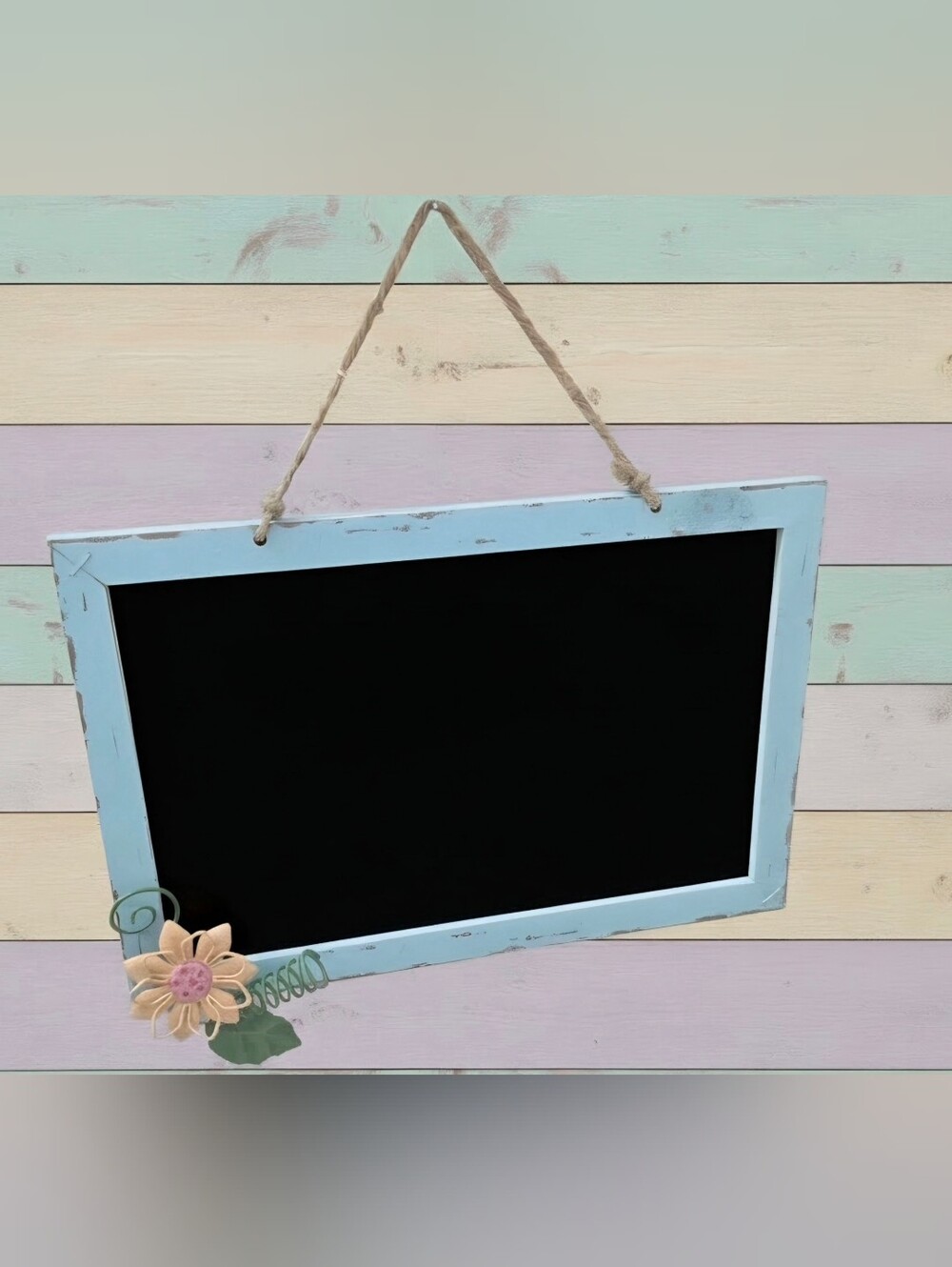 Vintage Teal Rustic Chalkboard